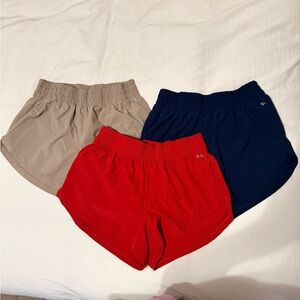Women's DSG Shorts Trio - Beige, Red, and Navy